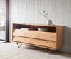 Sideboard Eloi 145x40 cm Akazie Natur 6 Schubladen V-Fuß Edelstahl Bild 2