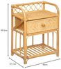 Nachttisch Aoni - Rattan - Beige - Atmosphera créateur d'intérieur Bild 3