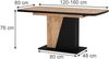 Esstisch Fenaro Schwarz/Eiche 120 x 80 cm ausziehbar Vicco Bild 3
