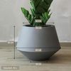 VIVANNO Blumentopf Fiberglas BERBELIT Rund - Grau Beton-Design (1 St), 42x30 cm Bild 3