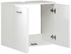 Waschbeckenunterschrank Porto / Piolo, Glas, Holzwerkstoff, Metall, Weiß, 60 x 53 x 33 cm Bild 4