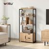 Standregal Bücherregal mit Schrank 58 x 24 x 120 cm eiche hell Bild 2