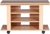 Fernsehschrank Drehbar auf Rollen | TV Bank 75 x 38 x 50 cm mit Drehteller für Fernseher Bild 5