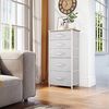 YITAHOME Kommode,Kommode mit 5 Schubladen,Schrank,Stoffschubladen mit Griffen,mit Stabiler Stahlrahmen,Dauerhaft,Hellgrau Bild 2