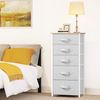 YITAHOME Kommode,Kommode mit 5 Schubladen,Schrank,Stoffschubladen mit Griffen,mit Stabiler Stahlrahmen,Dauerhaft,Hellgrau Bild 4