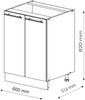 Küchenunterschrank Fame-Line Goldkraft Eiche 60 cm ohne Arbeitsplatte Vicco Bild 2