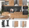 Küchenunterschrank Fame-Line Goldkraft Eiche 60 cm ohne Arbeitsplatte Vicco Bild 4