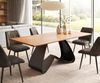 Esstisch Edge 200x100 Akazie Natur W-Gestell Metall Schwarz Live-Edge Bild 2