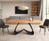 Esstisch Edge 200x100 Akazie Natur W-Gestell Metall Schwarz Live-Edge Bild 3