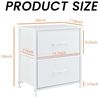 DUMOS Kommode für Schlafzimmer mit 2 Stoffschubladen, hohe Kommode Organizer für Kleidung, Schrank Kinderzimmer, Aufbewahrungsturm mit Schrank, Metallrahmen, Holzplatte, leichte Kinderzimmermöbel Bild 3