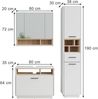 Badmöbel-Set Beatrice Weiß/Sonoma 3 Teile mit Hochschrank Vicco Bild 2