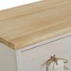 DRW Möbelstück mit 3 Schubladen und 3 Körben aus Holz und Korbgeflecht in Natur und Creme Bild 3