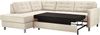 CAVADORE Ecksofa Piccoli mit Ottomane links / Sofaecke mit Bettfunktion und Bettkasten im modernen Design / 233 x 80 x 196 / Flachgewebe Beige Bild 5