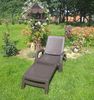 Dmora - Sonnenliege Saturno, Verstellbarer Gartenliegestuhl mit Armlehnen, Outdoor-Liege, 100% Made in Italy, 190x46h70 cm, Braun Bild 4