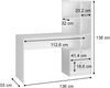 Schreibtisch Denton Weiß 136 x 55 cm Vicco Bild 3