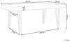 Esstisch dunkler Holzfarbton / schwarz 180x90 cm ADENA Bild 3