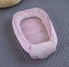 Mini PUNKTE Rosa/MINKY Altrosa Baumwolle Polar Fleece Babynest Neugeborene Baby Unterlage Reisebett Nestchen SOLO/o. Ausstattung SET für Mädchen (Nestchen + Bärchen) Bild 4