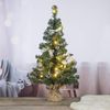 Bambelaa! Weihnachtsbaum Künstlich Mit Beleuchtung Geschmückt Tannenbaum Dekoriert Christbaum Beleuchtet LED 75cm Silber Bild 2