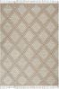 Teppich Baumwolle beige weiß 160 x 230 cm Kurzflor KACEM Bild 1