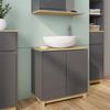Waschbeckenunterschrank Livia Anthrazit 60 x 60 cm mit 2 Türen Vicco Bild 2