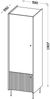 Kleiderschrank Drehtürenschrank Pereto 59x55x190cm Warmia Nussbaum schwarz matt 2-türig Bild 3