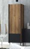 Kleiderschrank Drehtürenschrank Pereto 59x55x190cm Warmia Nussbaum schwarz matt 2-türig Bild 2