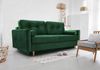 Schlafsofa Sofa Pastella Couch Ausklappbares Sofa Schlaffunktion Bettkasten - Kissen Bettzeugbehälter Hilfsautomat - Wohnzimmer, Gästezimmer Modern Design (Kronos 19 Grün) Bild 2