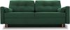 Schlafsofa Sofa Pastella Couch Ausklappbares Sofa Schlaffunktion Bettkasten - Kissen Bettzeugbehälter Hilfsautomat - Wohnzimmer, Gästezimmer Modern Design (Kronos 19 Grün) Bild 4