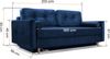 Schlafsofa Sofa Pastella Couch Ausklappbares Sofa Schlaffunktion Bettkasten - Kissen Bettzeugbehälter Hilfsautomat - Wohnzimmer, Gästezimmer Modern Design (Kronos 19 Grün) Bild 3