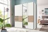 Schwebetürenschrank >Bremen< in WEISS + MULTIPLEX - 180x198x65cm (BxHxT) Bild 2