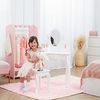 Fantasy Fields by Teamson Rapunzel Kinder Schminktisch Schminkset Mit Spiegel, Schubladen & Stuhl Hocker Für Kinder Weiß TD-12851B Bild 2