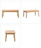 Dehner Balkonset Granada, 4-teilige Sitzgruppe, 1x Sofa / 2x Sessel / 1x Tisch, moderne Sitzgruppe aus FSC® zertifiziertem Teakholz Bild 5