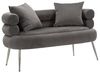 Dmora Sofa 2-Sitzer Roosevelt 133 x 68 x 69 cm Grau, Armlehnen Bild 2