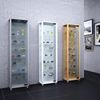 VCM Vitrine Edana Maxi m. Beleuchtung, Holz, Weiß, 115 x 33 x 18 cm Bild 3