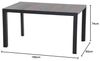 Siena Garden Silva Dining Tisch 160x90 cm ? Aluminium (matt anthrazit) & Keramikplatte (washed grey) Bild 2