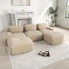 Ball & Cast Cord Sofa, Boneless Couch mit Ottomane, Ohne Montage, Sofa Modular mit Polsterung für Wohnzimmer, Schlafzimmer, Beige, 3 Sitze + 2 Ottomane Bild 4
