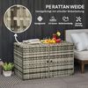 Outsunny Gartenbox 350L, mit Deckel, Hebestangen, Tragegriffe, UV-beständig (Rattan Auflagenbox, 1 St, 2-Ebenne wetterfest Kissenbox), für Garten Terrasse Balkon 118 x 57 x 69 cm Mischgrau Bild 5