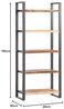 massivum Wakefield Bücherregal Holz-Metall 80x185x40 cm mehrfarbig Regal Standregal Wandregal Wohnzimmer Flur Büro Dekoregal Bild 2