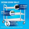 Royal Catering Servierwagen 3 Borde Edelstahl Teewagen Küchenwagen 4 Räder 2 Bremsen Waagen Bild 2
