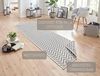 In- & Outdoor Wendeteppich Palma Grau Creme - 80x350x0,5cm Bild 3