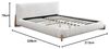 Vente-unique - GAMURA Bett Stoff Weiß - B 228 cm x H 79 cm x L 213 cm Bild 3