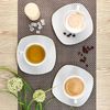 MamboCat Tasse 6er Set Lotta Kaffeetassen mit Untertassen 6 Personen weiß Porzellan, Porzellan Bild 5