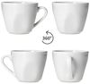 MamboCat Tasse 6er Set Lotta Kaffeetassen mit Untertassen 6 Personen weiß Porzellan, Porzellan Bild 4