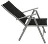 DEGAMO Gartensessel ALMERIA (2-St), klappbar, Alu silbergrau + Kunstgewebe gepolstert schwarz, wetterfest Bild 5
