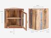 Eckhängeschrank massivum Sumana 65x65x30 cm braun Massivholz Hängeschrank rustikal Flur Küche Bad Wandschrank recyceltes Holz Bild 3