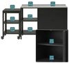 Outdoorset Bolognano Standregal Schrank und Servierwagen Schwarz, matt [casa. pro] Bild 2