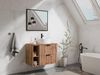 Vente-unique - ZEVARA Waschbeckenmöbel Holz, Platte Beige - B 46 cm x H 57 cm x L 80 cm Bild 2