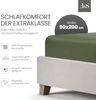 Bettwaesche-mit-Stil Mako-Satin Spannbettlaken dunkelgrün 90x200 cm, Höhe 20 cm Bild 2