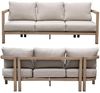 Sofa-Set, Couchtisch und 2 Sessel aus Aluminium in Beige und Natur, 39 x 39 x 46 cm Bild 5