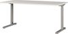 Germania Schreibtisch 4253-583 GW-Profi, in Lichtgrau/Silber, mechanisch höheneinstellbar, 180 x 80 x 80 cm (BxHxT) Bild 5